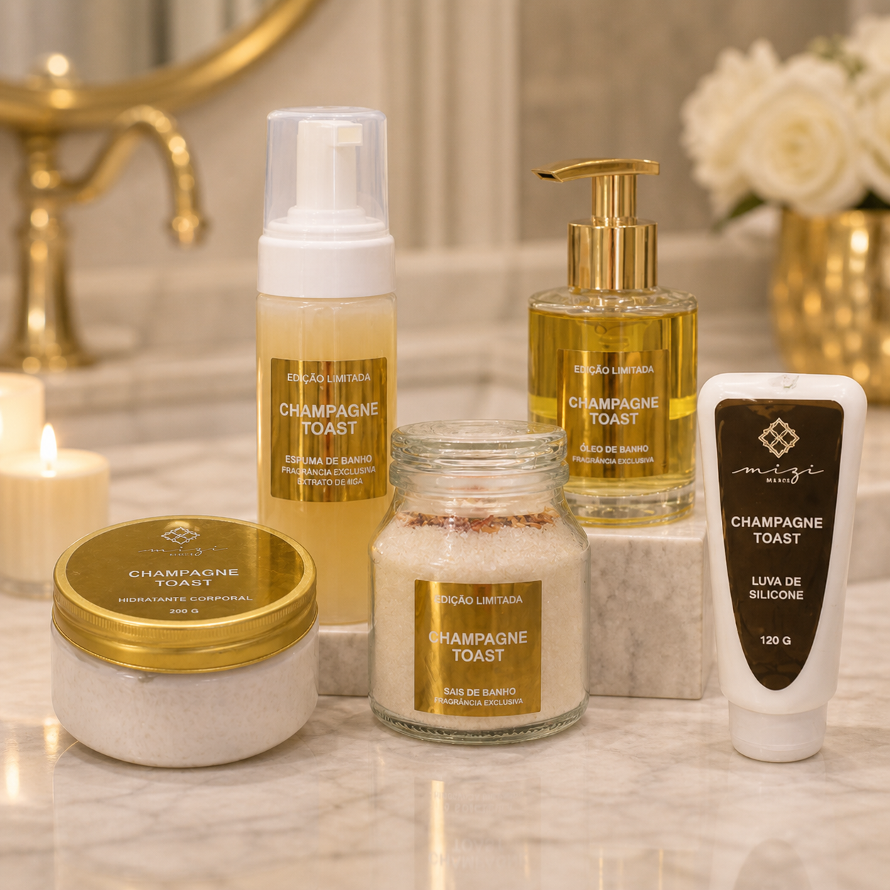 Kit Premium Inspiração Champagne Toast