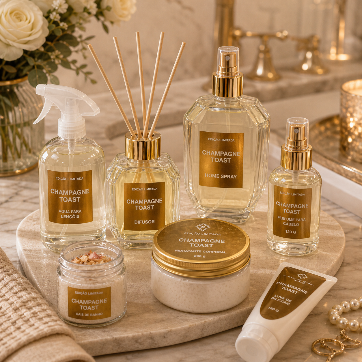 Kit Premium Inspiração Champagne Toast