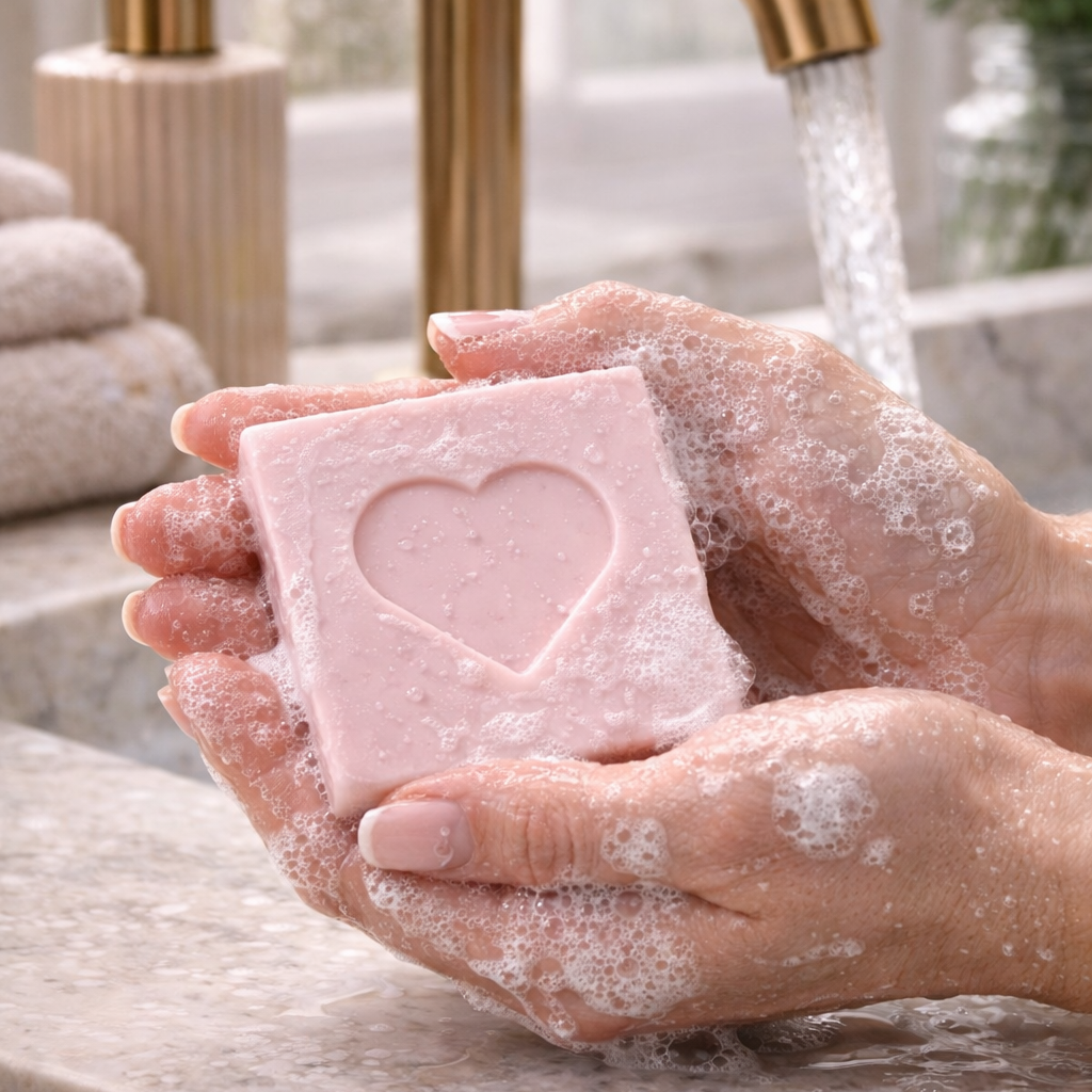 Sabonete Quadrado Coração - Imagem 2